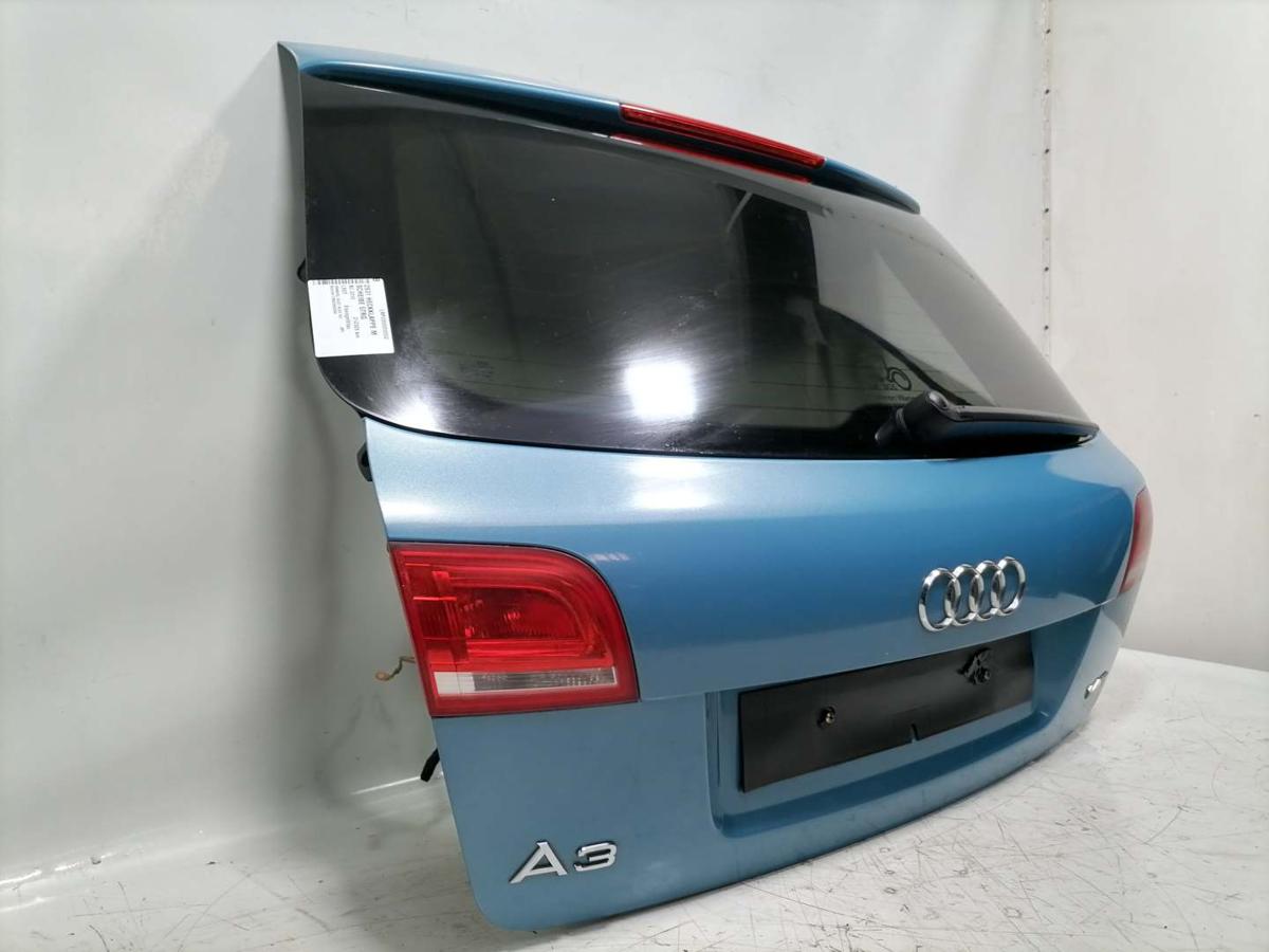 Audi A3 8P original Heckklappe mit Heckscheibe LX5T Eisvogelblau 5-T&uuml;rer Sportback Bj.2010